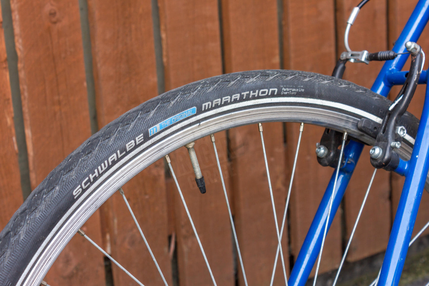 Schwalbe marathon tire electric bike with front basket