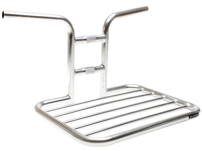 BLB FLAT RAT HANDLEBAR RACK - POLISHED SILVER-BASKET-Roger Garage Custom Bikes