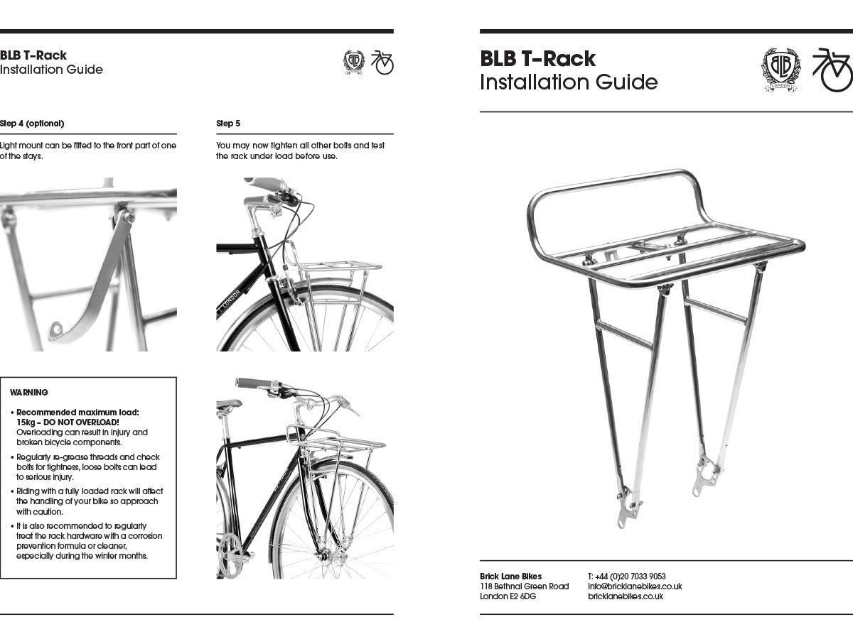 BLB T-RACK - MATT BLACK-BASKET-Roger Garage Custom Bikes